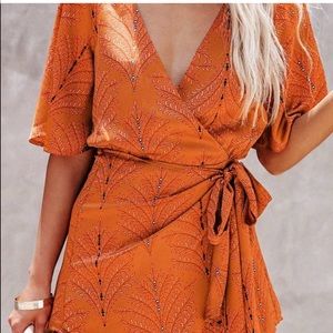Annamarie plunge tie waist romper